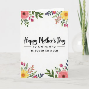 Querida Esposa Tarjeta del Día de la Madre