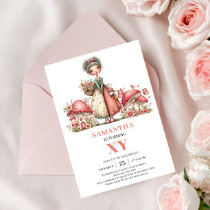 Querida Hada Invitación de cumpleaños 5º Champiñón