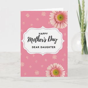 Querida hija madres rayadas tarjeta
