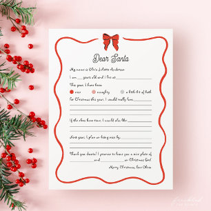 Querida Lista de Deseos de Navidad para Niños Capr