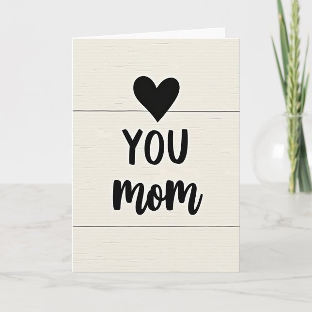 Querida Mamá Tarjeta de Amor Simple (Anverso)
