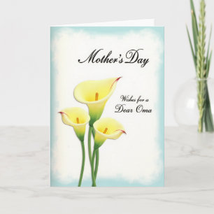 Querida Oma Tarjeta de Ramo Floral