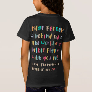 Querida persona detrás de mi camiseta