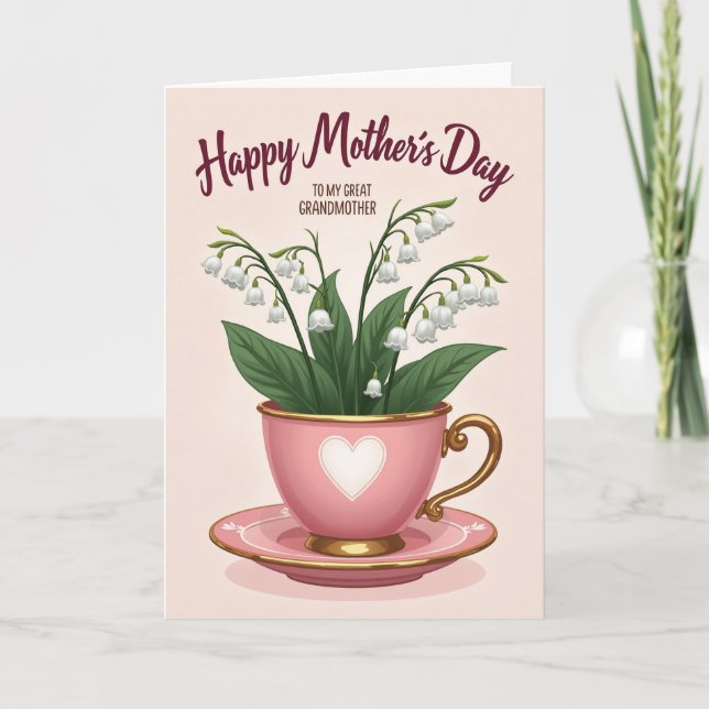 Querida Tarjeta de Flor de Día de la Madre (Anverso)