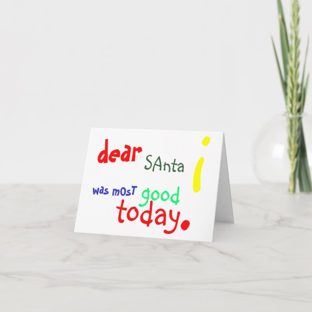 Querida tarjeta de Navidades de Santa María (Anverso)