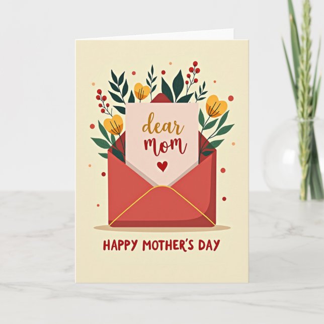 Querida Tarjeta del Día de la Madre (Anverso)
