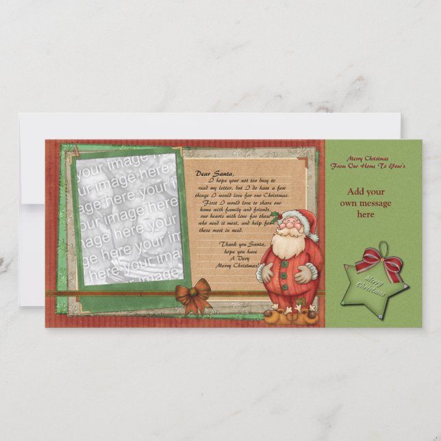 Queridas tarjetas de fotos de Santa (Anverso)