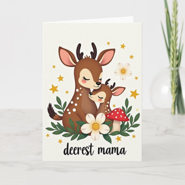Queridísima Mamá Tarjeta de Amor del Bosque (Anverso)