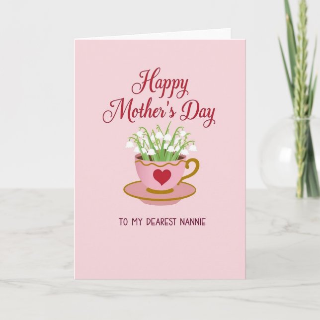 Queridísima tarjeta del día de la madre de Nannie (Anverso)