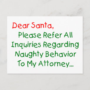 Querido abogado Santa - Carta divertida de Navidad