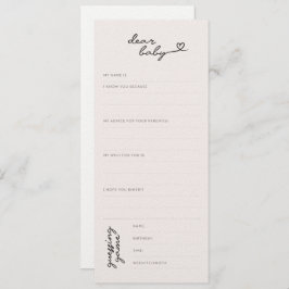 Querido bebé — Tarjeta de deseos de Baby Shower + 