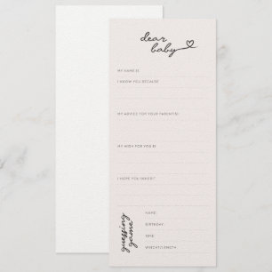 Querido bebé — Tarjeta de deseos de Baby Shower +