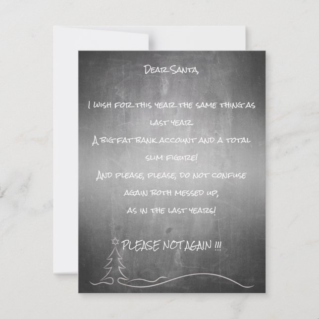 Querido buen Santa (Anverso)
