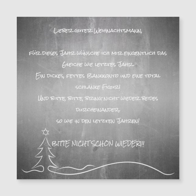 Querido buen Santa Claus (Anverso)