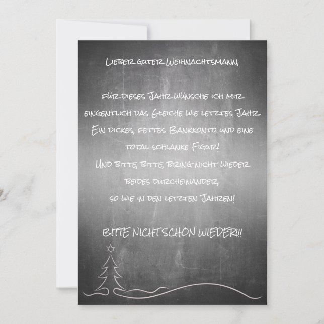 Querido buen Santa Claus (Anverso)