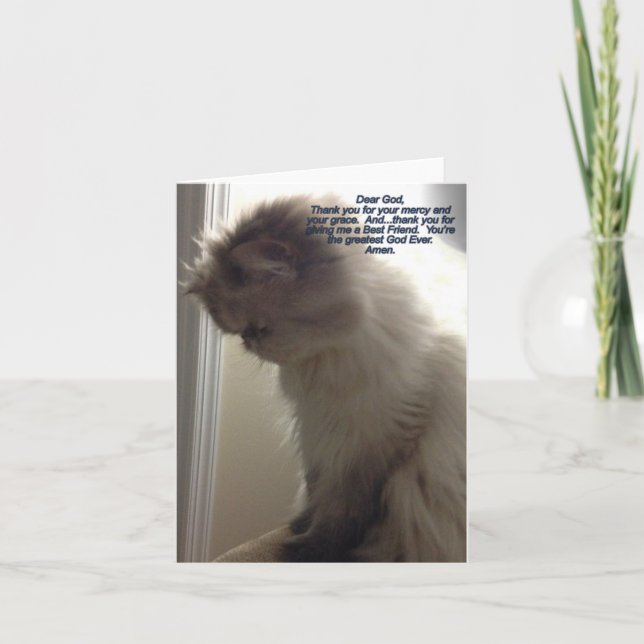 Querido Dios, gracias tarjeta de nota (Anverso)