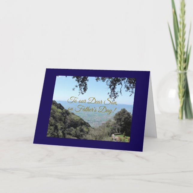 Querido hijo, feliz tarjeta del día del padre (Anverso)