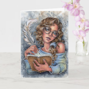 Querido libro de escritor de tarjetas de felicitac