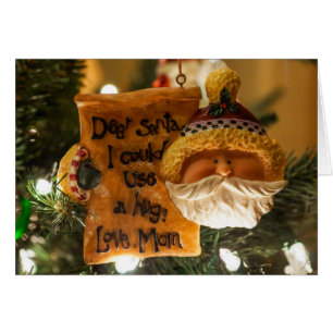 Querido Papá Noel podría usar una tarjeta enorme