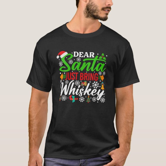 Querido Papá Noel, trae a la camiseta Whiskey Funn (Anverso)