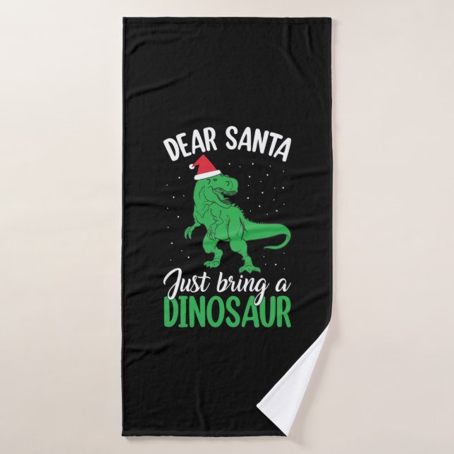 Querido Papá Noel, trae un dinosaurio (Toalla de baño)