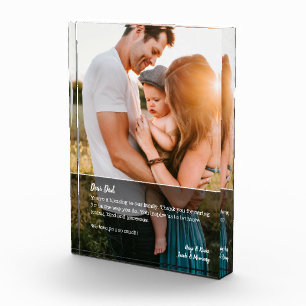 Querido Personalizado de papá Mensaje de foto Keep