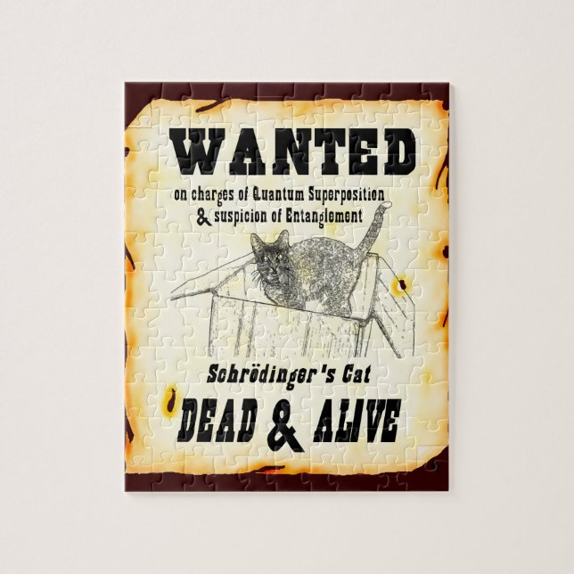 QUERIDO: Rompecabezas del gato de Schrodinger (Vertical)