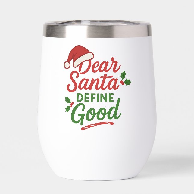 Querido Santa Define Buen Humor Navideño Divertido (Trasero)