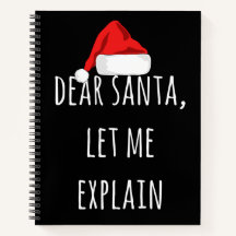 Querido Santa Déjame explicar Cuaderno divertido d