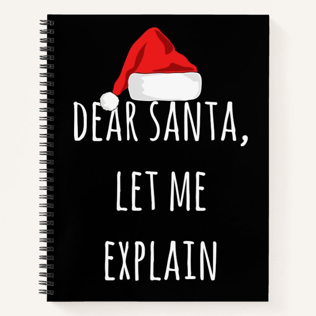 Querido Santa Déjame explicar Cuaderno divertido d (Anverso)