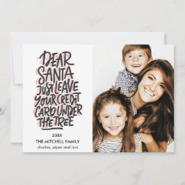 Querido Santa Deje su tarjeta de crédito Foto dive