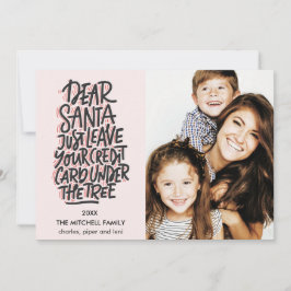 Querido Santa Deje su tarjeta de crédito Foto dive