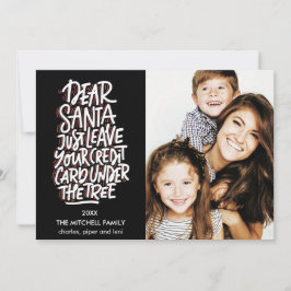 Querido Santa Deje su tarjeta de crédito Foto dive