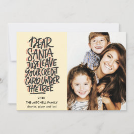 Querido Santa Deje su tarjeta de crédito Foto dive