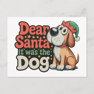 Querido Santa Fue El Perro Gorra Navidad Xmas