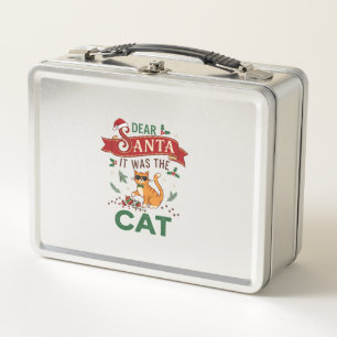 Querido Santa Fue Gato Naranja Adorno De Navidad