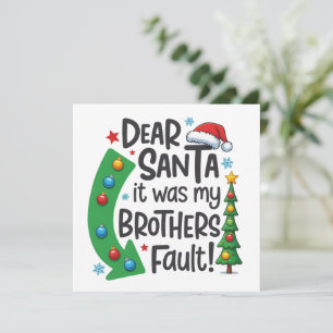 Querido Santa Fue La Culpa De Mi Hermano Navidad D