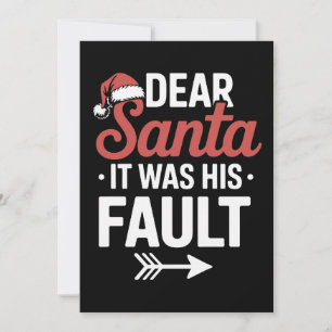 Querido Santa Fue Su Culpa Navidad Parejas Navidad
