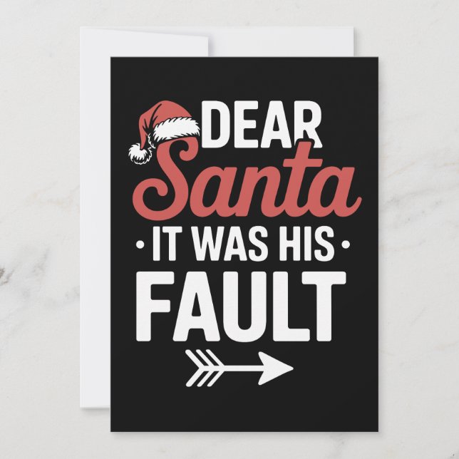 Querido Santa Fue Su Culpa Navidad Parejas Navidad (Anverso)