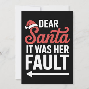 Querido Santa Fue Su Culpa Navidad Parejas Xmas