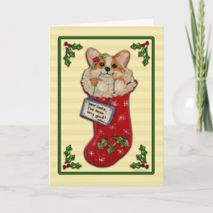 "Querido Santa: ¡He sido muy bueno!" Tarjeta Corgi