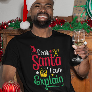 Querido Santa I puedo explicar la camiseta masculi