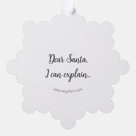 Querido Santa I puedo explicar la tarjeta de adorn