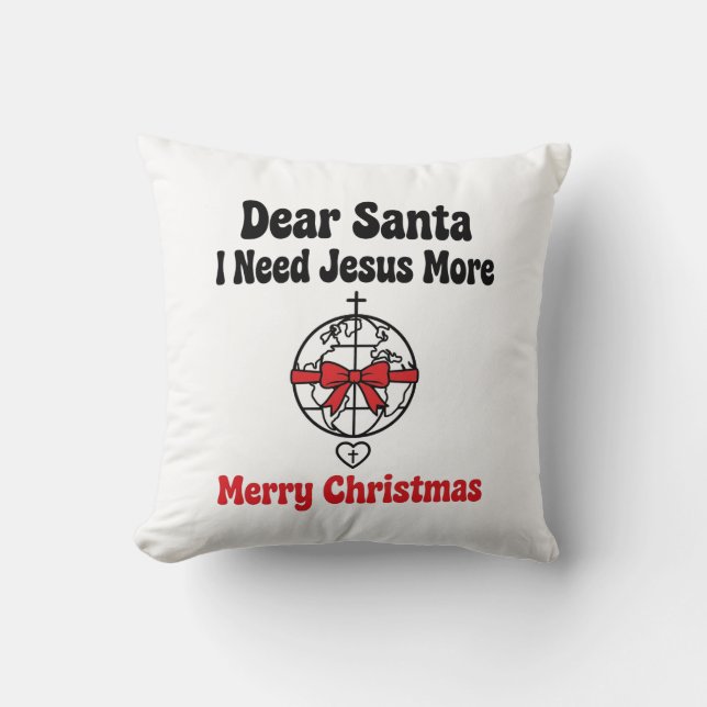 Querido Santa Jesús Almohada - Regalo de Fe (Anverso)