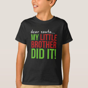 Querido Santa, mi hermanito hizo la camiseta
