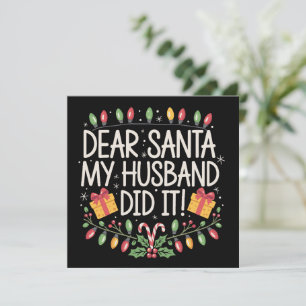 Querido Santa Mi Marido Lo Hizo Navidad Familia 