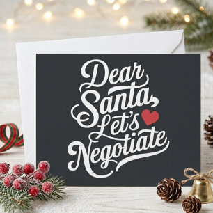 Querido Santa Negociemos Cita Divertida de Navidad