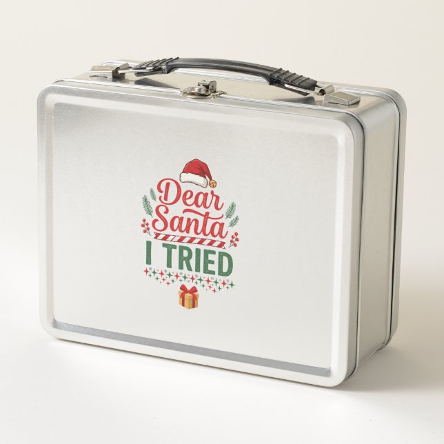 Querido Santa Probó Gorro de Navidad Caja de Regal (Anverso)