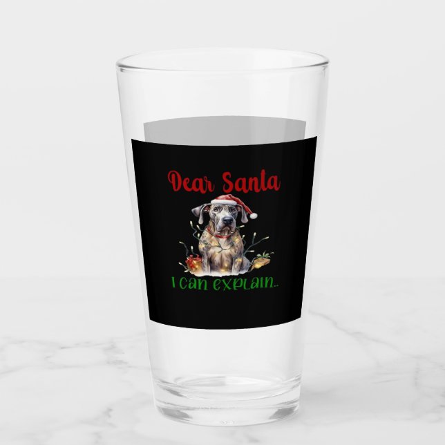 Querido Santa Puedo Explicar Great Dane Camiseta E (Anverso)