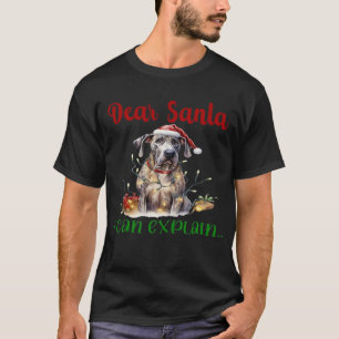 Querido Santa Puedo Explicar Great Dane Camiseta E